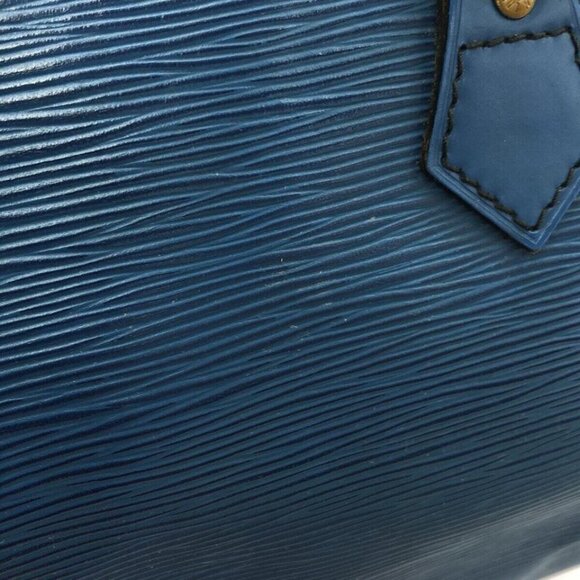100% Authentic LOUIS VUITTON Speedy 30 Toledo Blue Epi Handbag - Picture 10 of 15